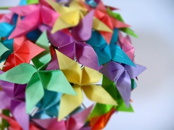 confetti origami bouquet