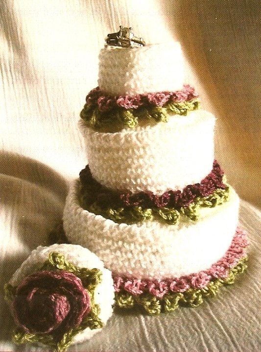 Crochet Miniature Wedding Cake Pattern Favor Ornament