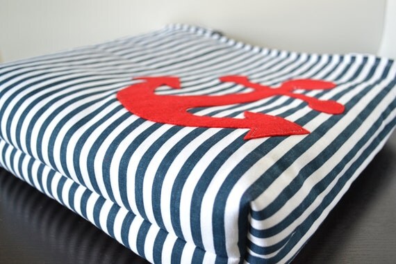Nautical Tote Bag with Anchor Applique