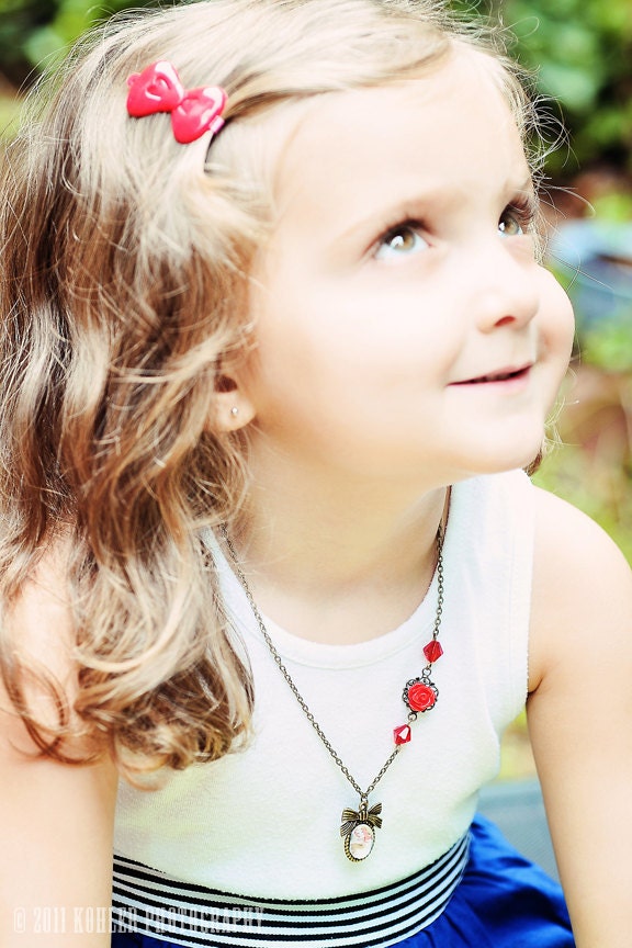 Custom Child Necklace Vintage Inspired