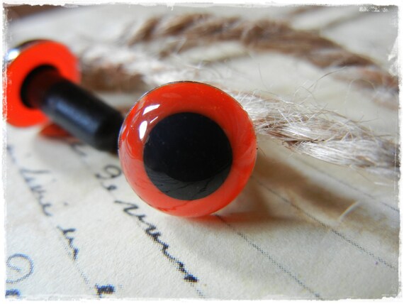 12mm Red  Safety Eyes for Plush Stuffed Animals 10 Pieces