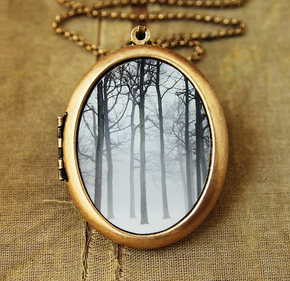 Ink And Snow-Fine Art Photo Locket Necklace-Grande Edition