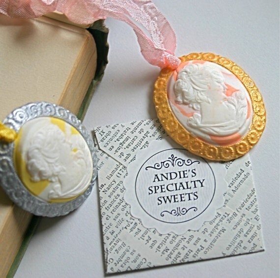 Edible cameo necklaces.