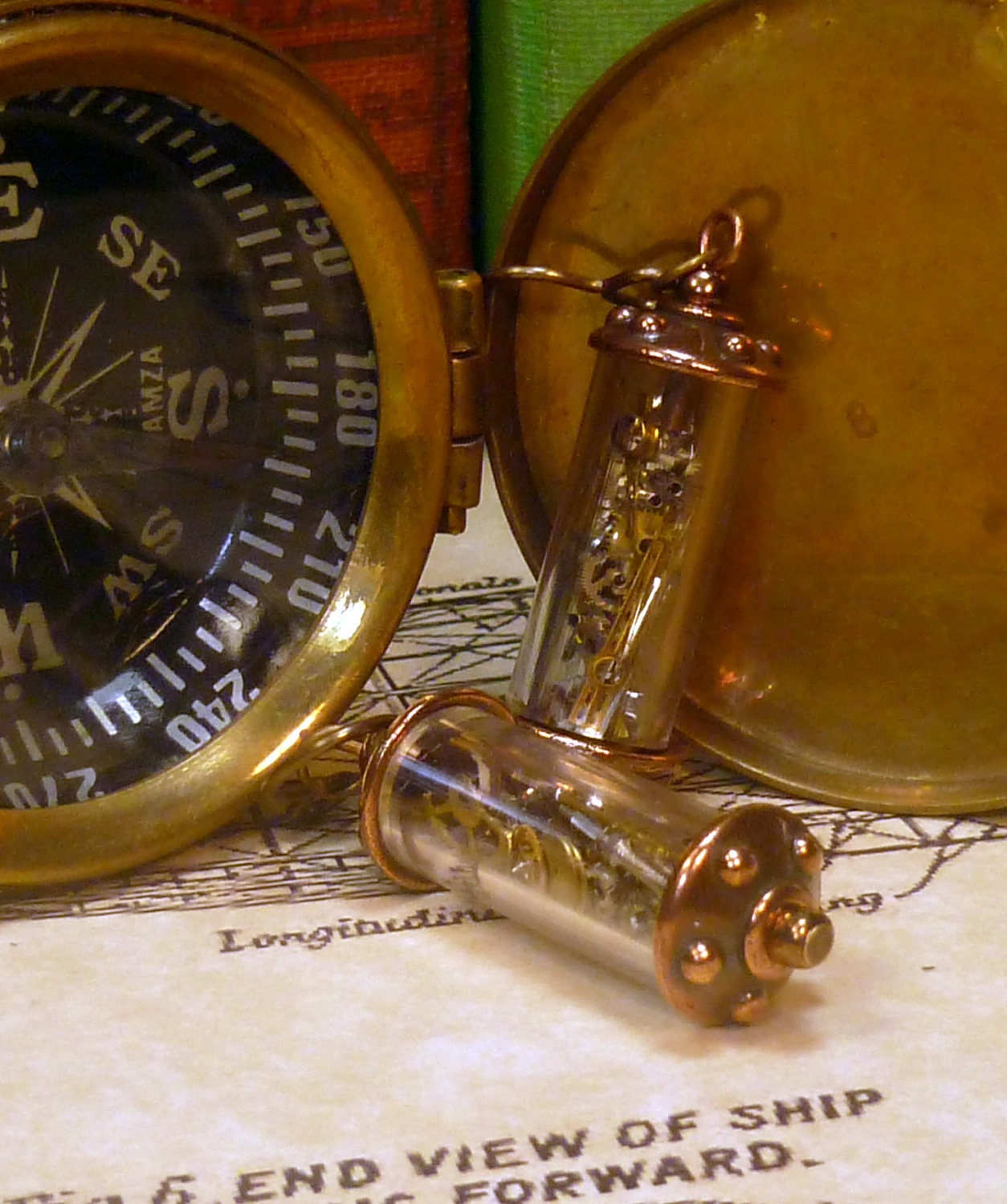 Steampunk earrings Victorian Conundrum E008