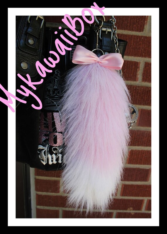 Hime Gyaru fox Tail Pink White