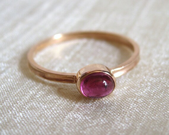 Pink Tourmaline Ring 18k Pink Gold