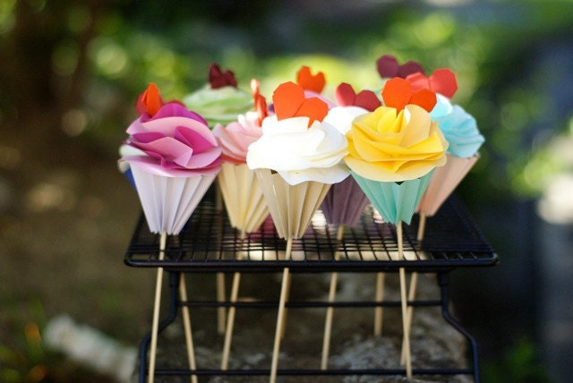 No Bake CupCake- Paper Sculpted Origami CupCake