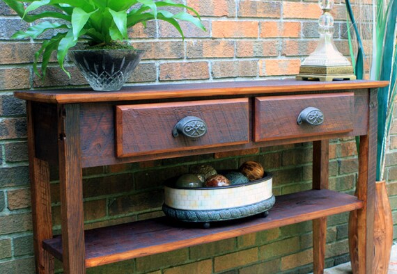 Sofa / Entry Table, Rustic Contemporary- natureinspiredcrafts