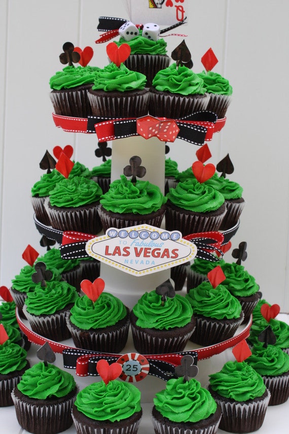 Casino Themed Cupcake Tower