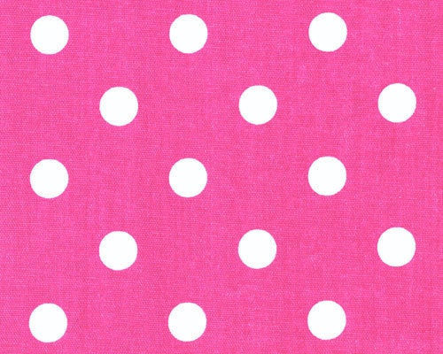 TABLE ROUND Polka Dot White on Candy Pink Fuchsia Wedding Bridal Home Decor