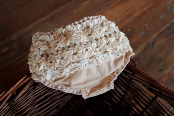 Vintage Tea Stained Lace Bloomer
