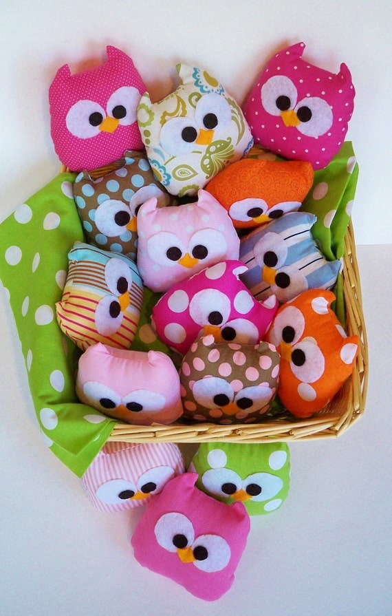 lovely plush mini owl, choose any color