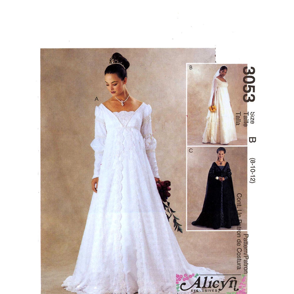 McCall 39s 3053 wedding dress sewing pattern SZ 8 to 12