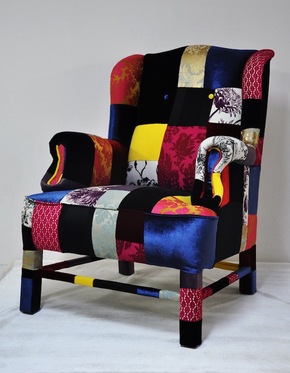 wings armchair patchwork
