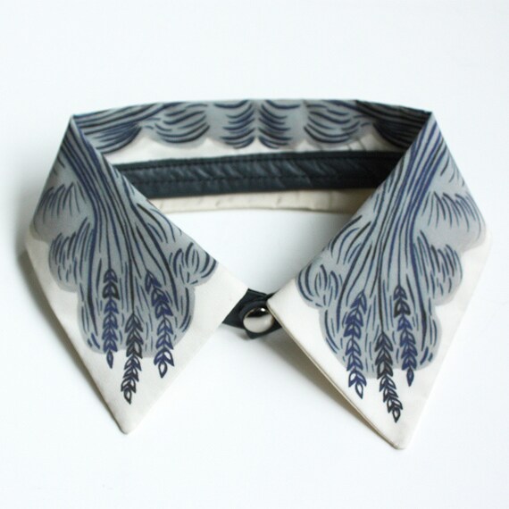 Detachable Silk Shirt Collar - "Wheat" -  Jen Storey Collaboration