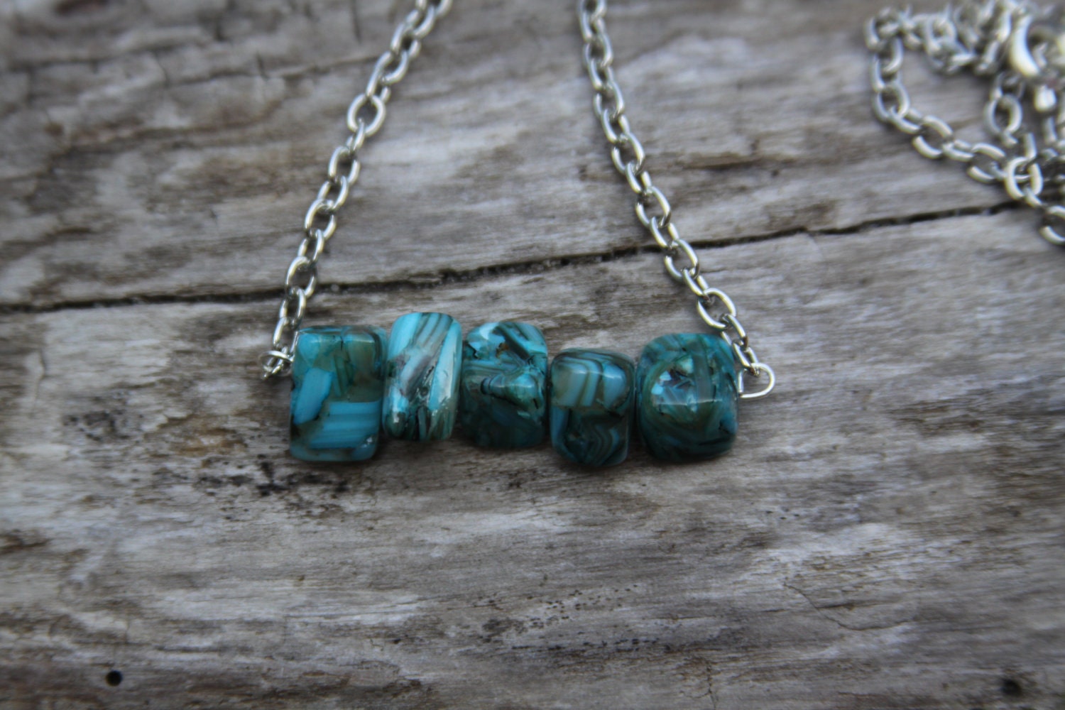 Turquoise Bar Necklace