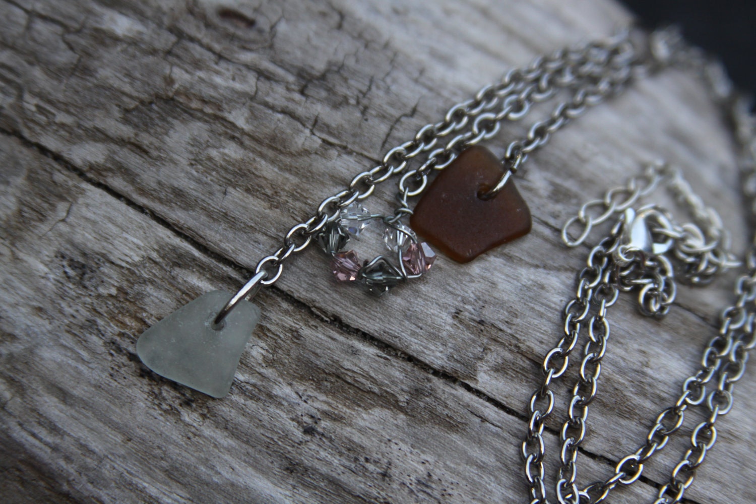 Layered Cake Sea Glass Necklace