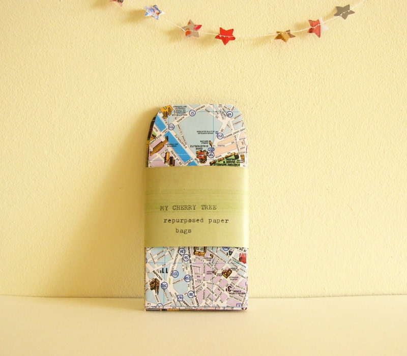 Tiny Repurposed Paper Bags Made to Order on Etsy