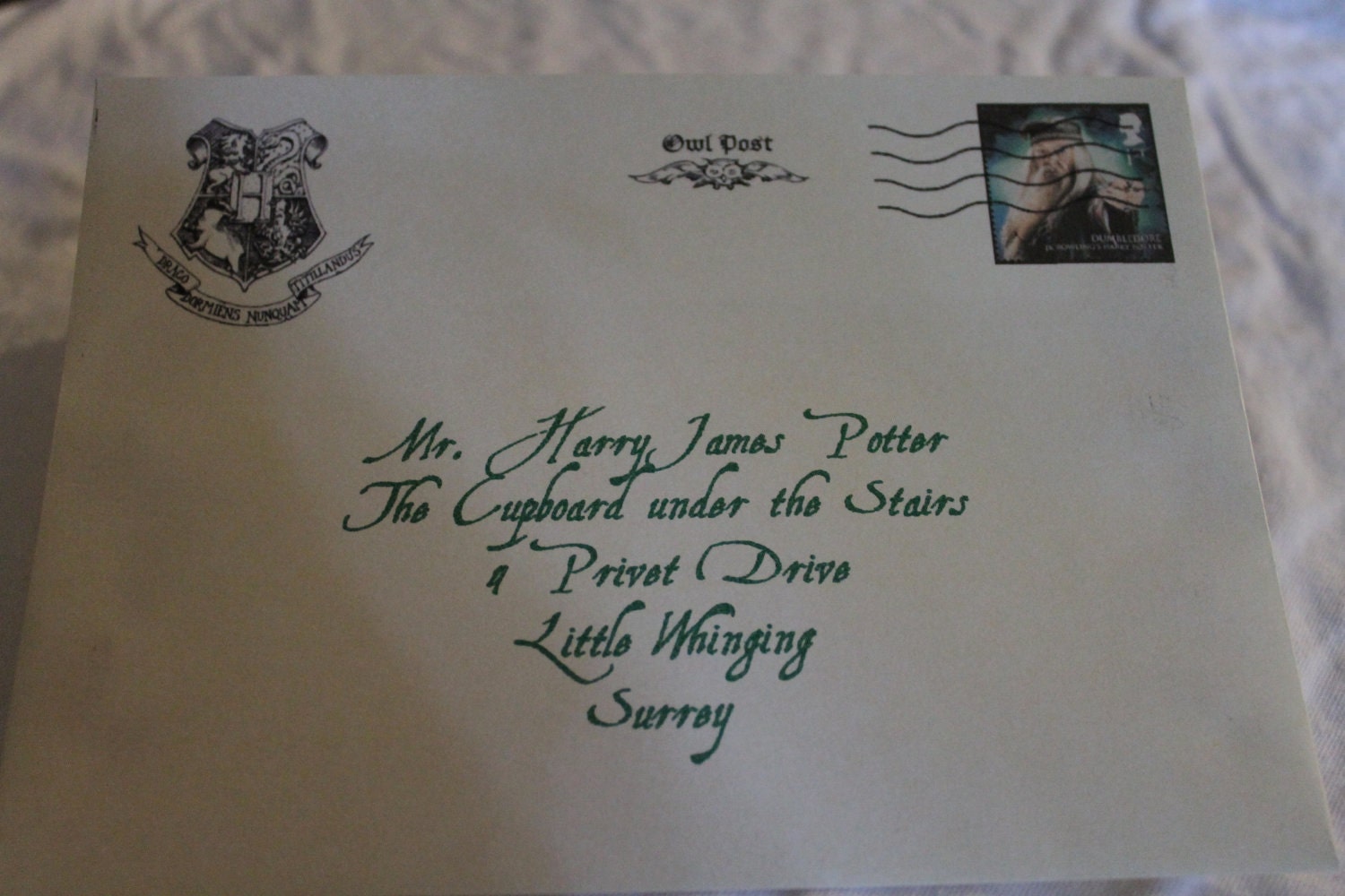 Custom Harry Potter Acceptance letter to Hogwarts. Anything You Like. Includes Personal notes from Prof. Dumbledore or Prof. Snape.
