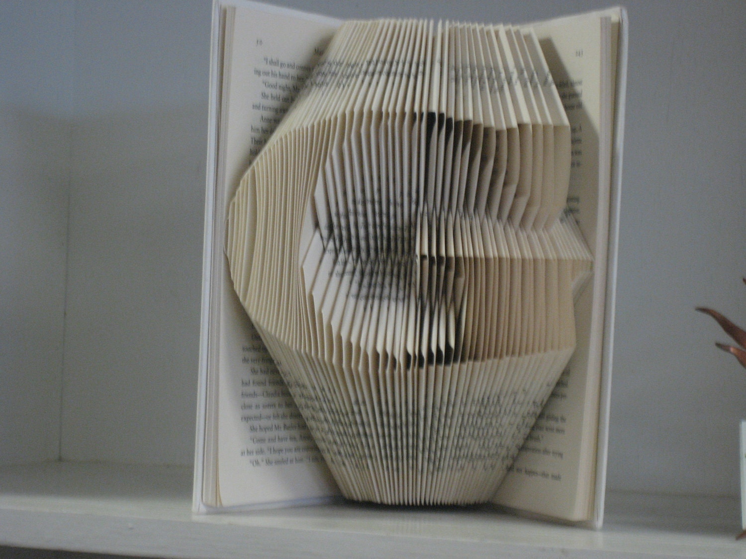 Custom Folded Book Art Sculpture - one large initial
