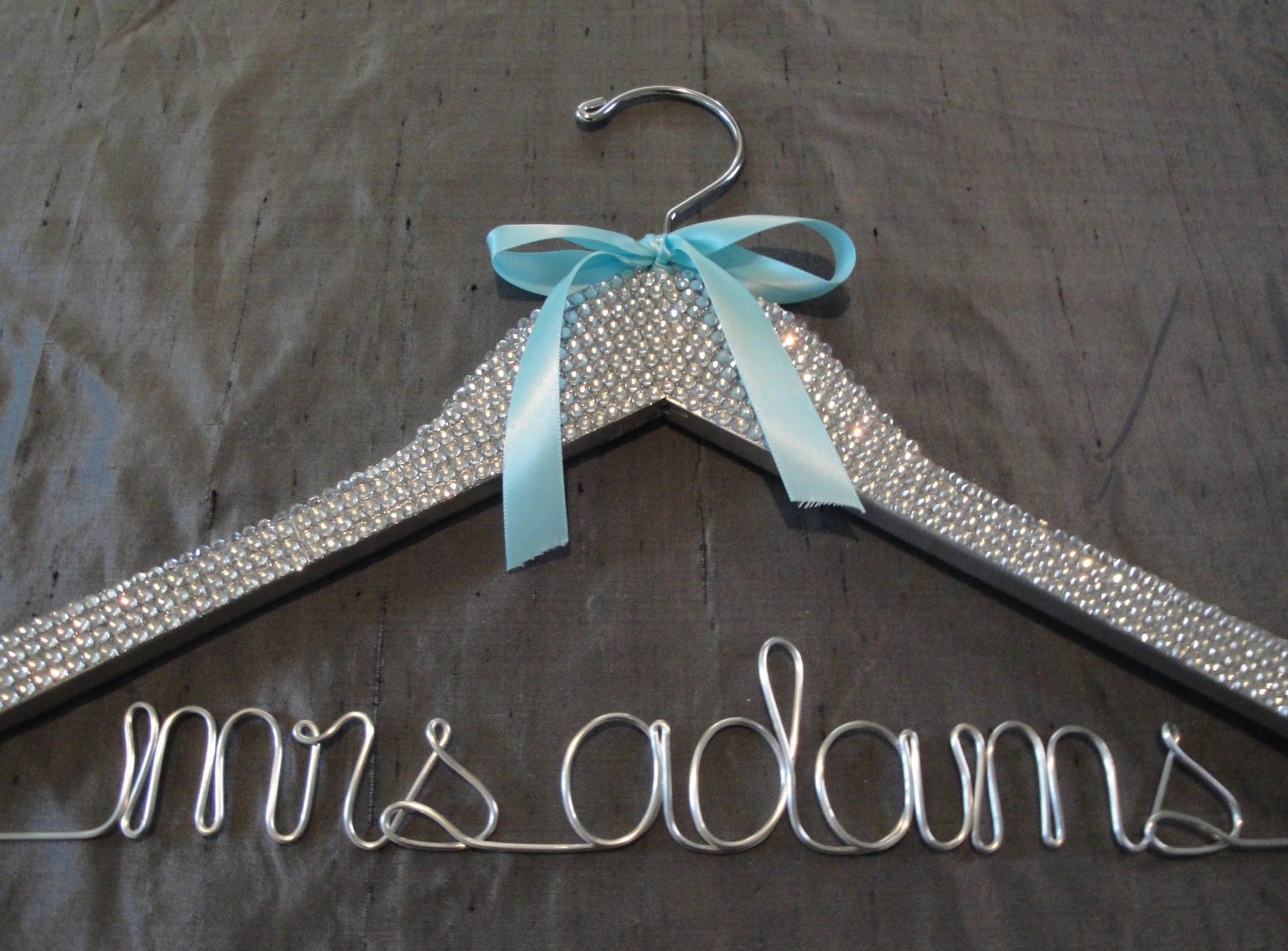 Girl's Best Friend -the ULTIMATE Personalized Bridal Hanger - SILVER wire