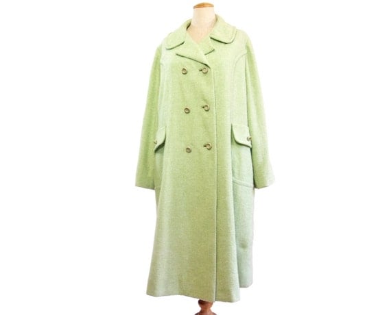 Vintage Wool Coat 1960s Green Boucle Princess by mysweetiepiepie Vintage Wool Coat 1960s Green Boucle Princess by mysweetiepiepie
