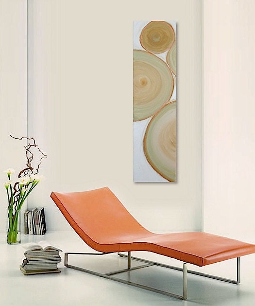 MAMACiTA original abstract modern painting - gallery fine art - contemporary interior design - ooak home wall decor - tan green