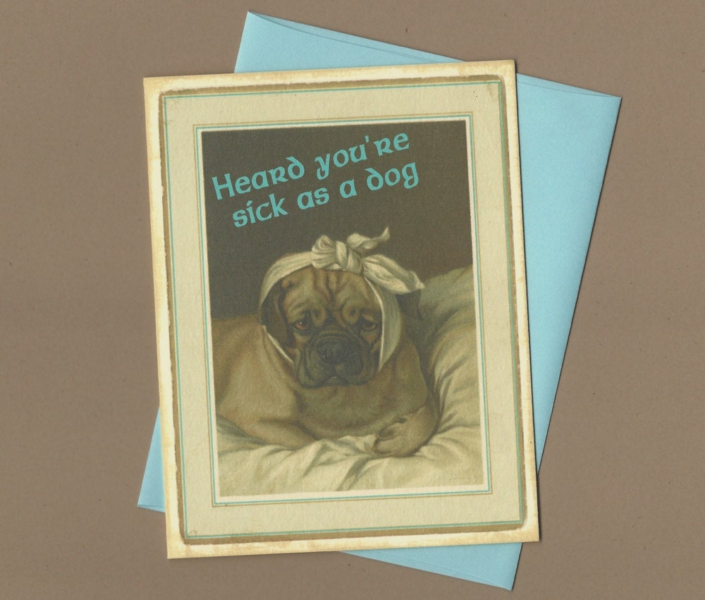 Get Well Soon, Sick As A Dog, Get Well Card