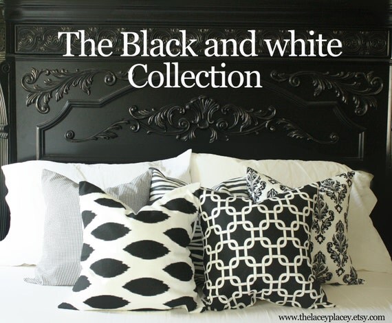 1 18x18 Charcoal Black Zebra Pillow Cover