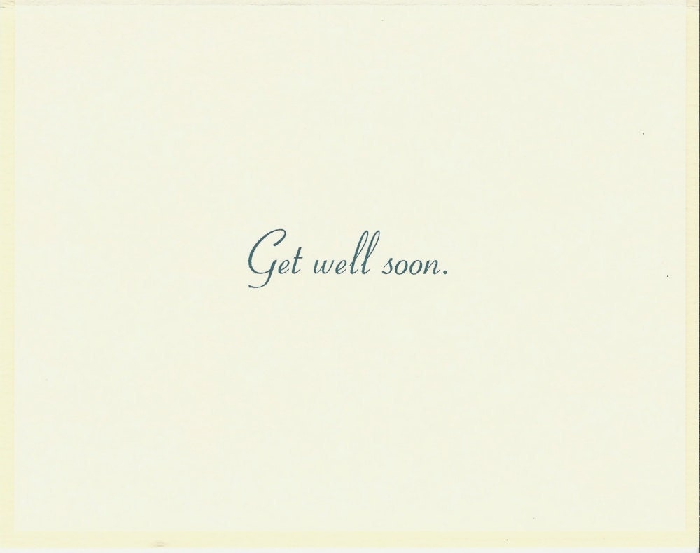 Handmade Card Get Well Soon - I heard you are feeling yucky...