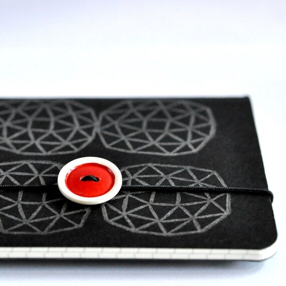 Journal Notebook Moleskine Cahier Black Silver Print