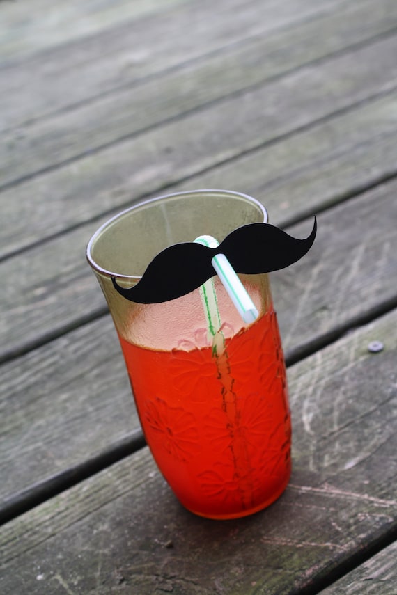 50 Party Straws With Mustache