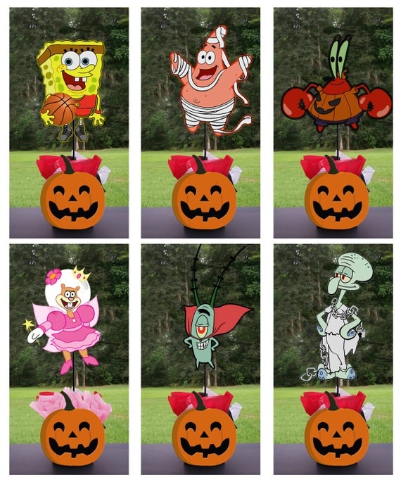 Sponge Bob Square Pants Halloween Sweet Sixteen Tween Teen Birthday Party Mitzvah Centerpieces Centerpiece parties