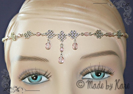 Elfen Celtic Tiara Necklace Circlet Clear Fairy Wedding From KaresKreations