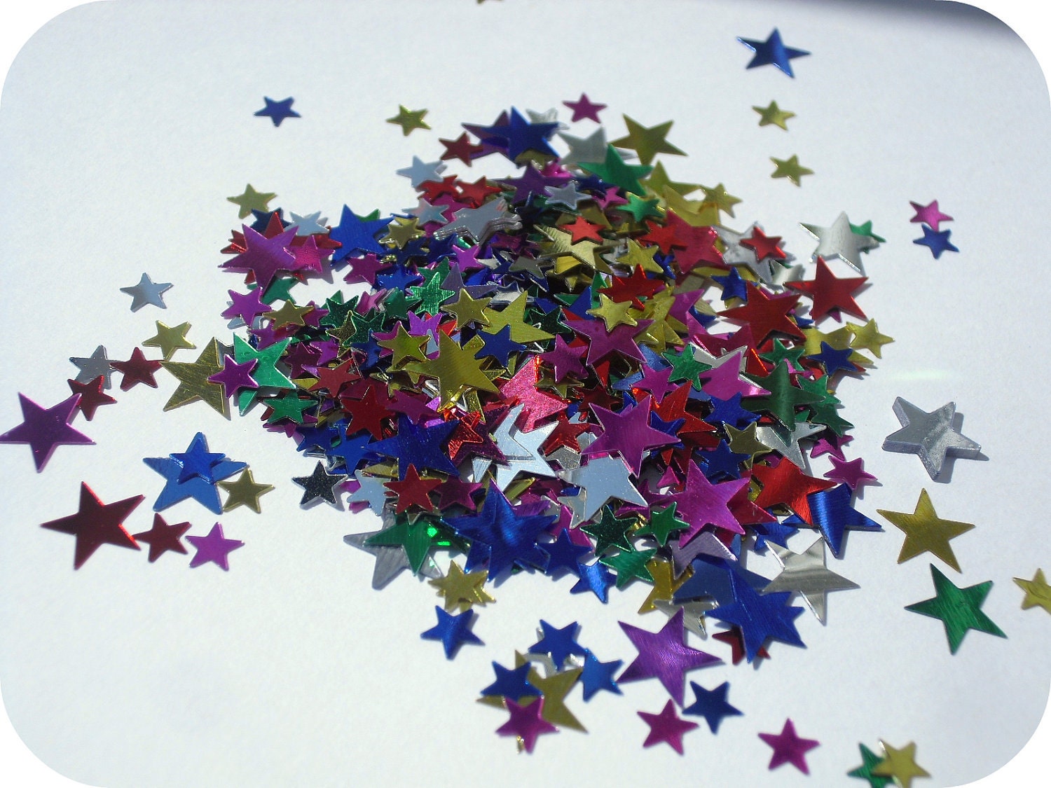 Jar of Star Confetti - party collage mixed media storage scrapbooking