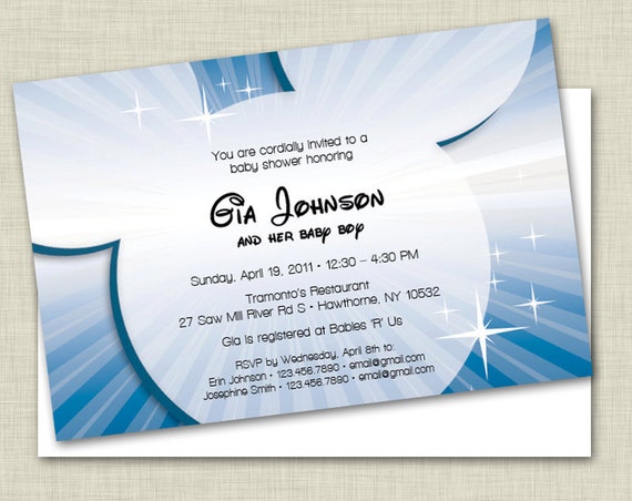 mickey mouse wedding invitations