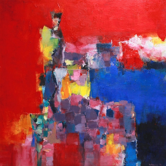 July 2011 - 1 - Original Abstract Oil Painting - 72.7 cm x 72.7 cm (app. 28.6" x 28.6")