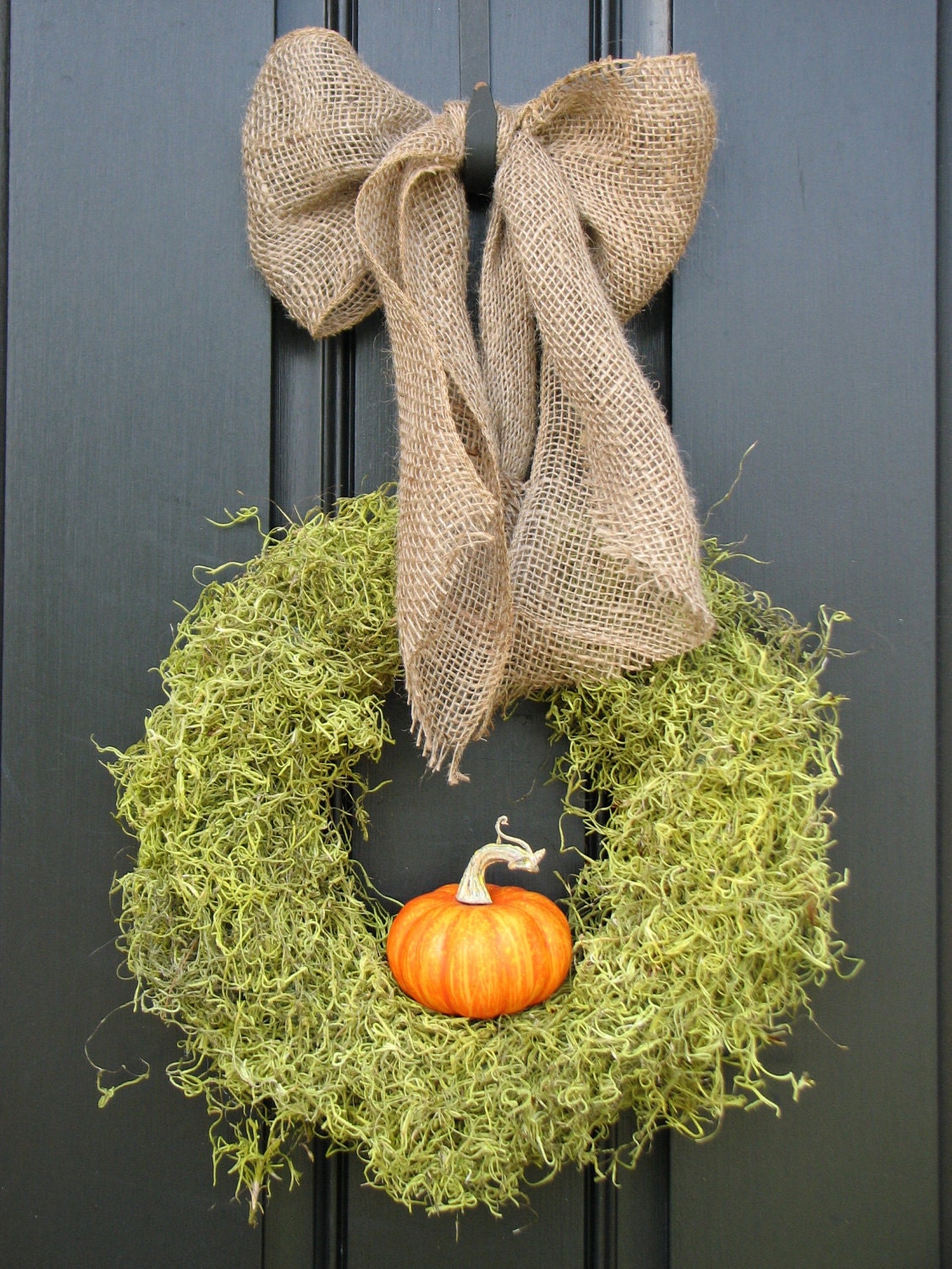 Fall Wreath - It's The GREAT Pumpkin Wreath with Burlap Bow - Original