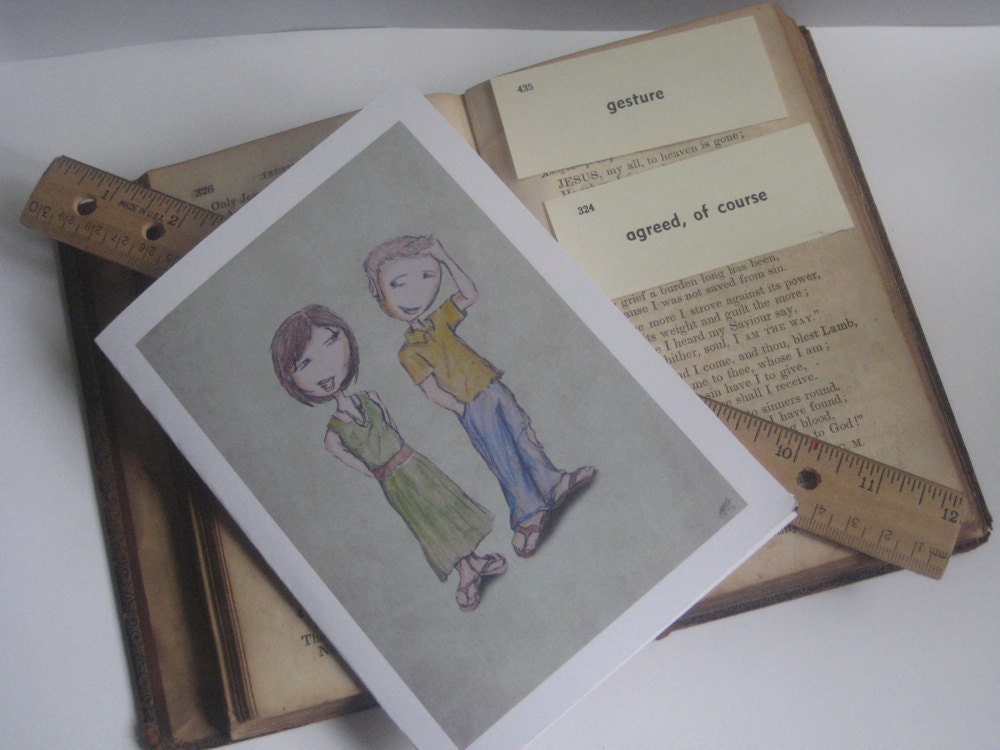 You make me giddy romantic playful greeting card