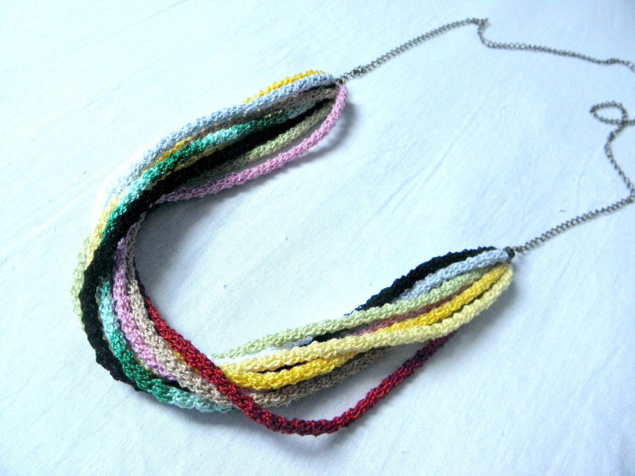 Crocheted necklace cords