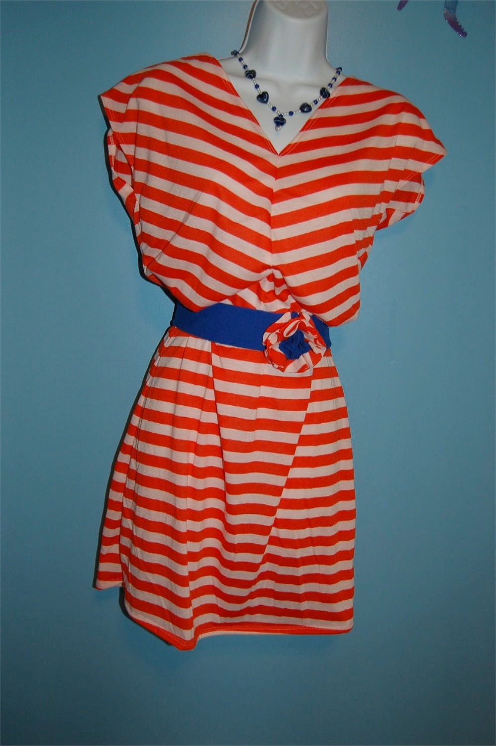 Private Listing for Jane - Orange Flower Dress and Orange Striped Dress