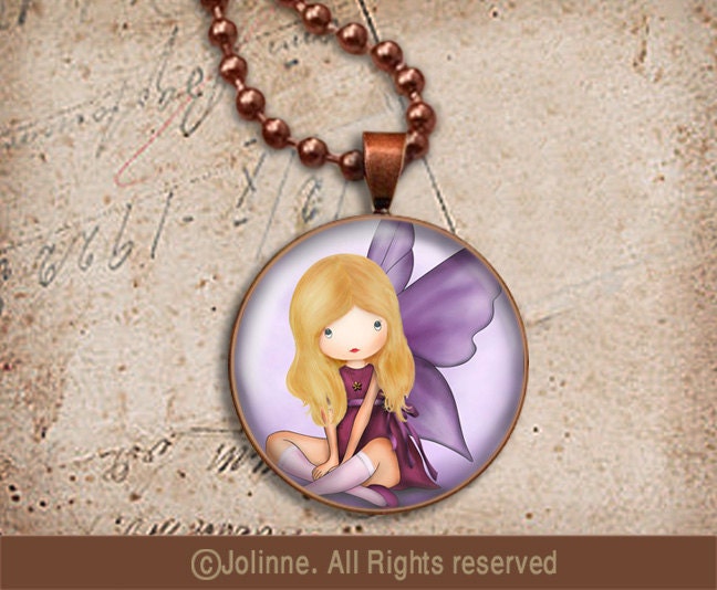 Jewelry princess pendant necklace for children , girls accessories