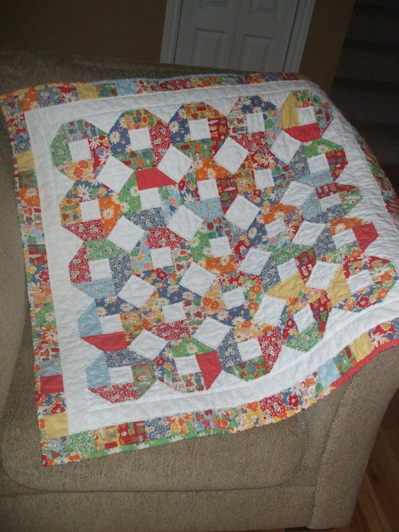 SALE - Baby Quilt - "The Roundabout Quilt"