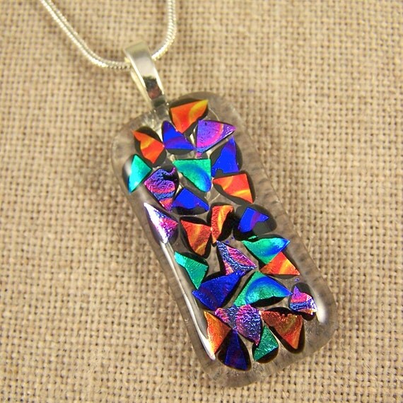 confetti glass pendant