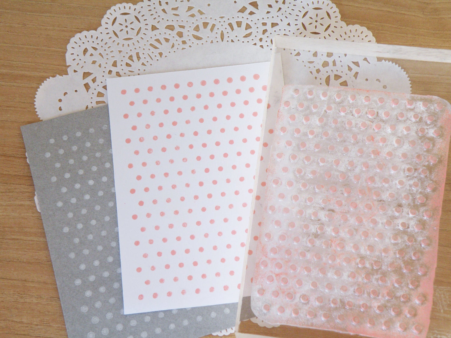 Dotted pattern clear stamp