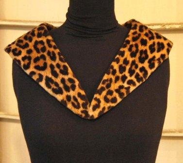 Vintage Faux Leapord Print Collar from 1950's, nO. 1426