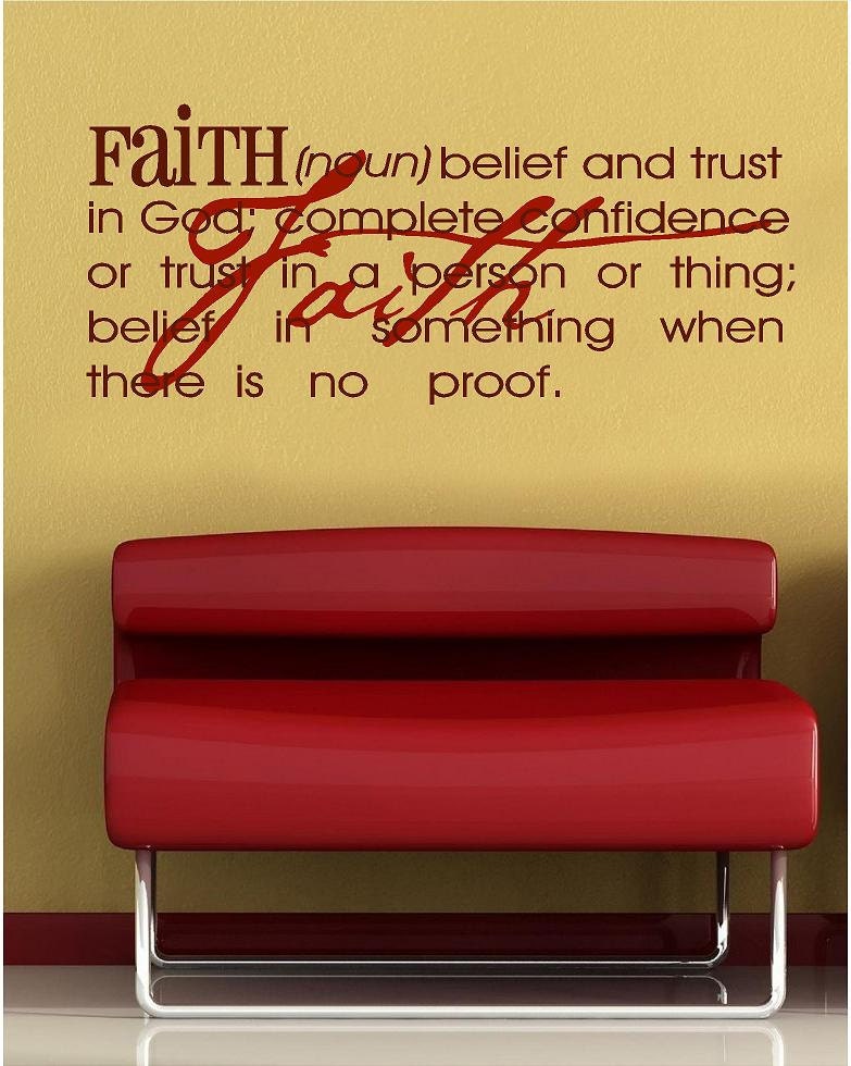 Faith  definition -Vinyl Lettering wall words graphics Home decor itswritteninvinyl
