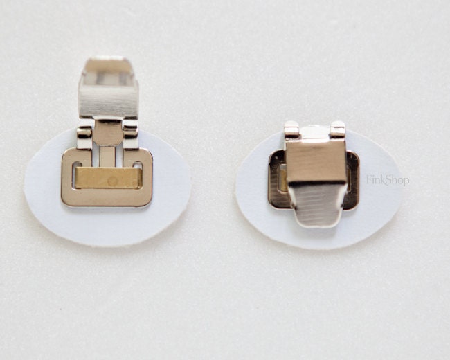 25Pairs(50pcs)of Synthetic White leather back Shoe clip Supplies