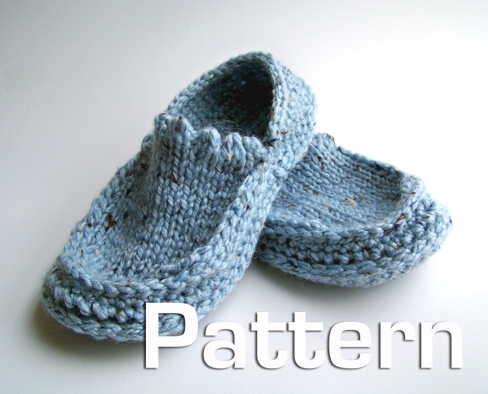 Slippers Pattern Knit Knitted Crochet Moccasins PDF Shoes Booties Loafers, Men Women Unisex