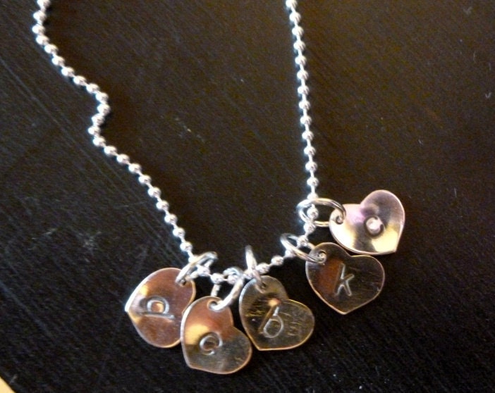 Five Small Hearts Necklace